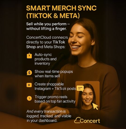 Monetize your concerts ticketing merch tips replays concertclo